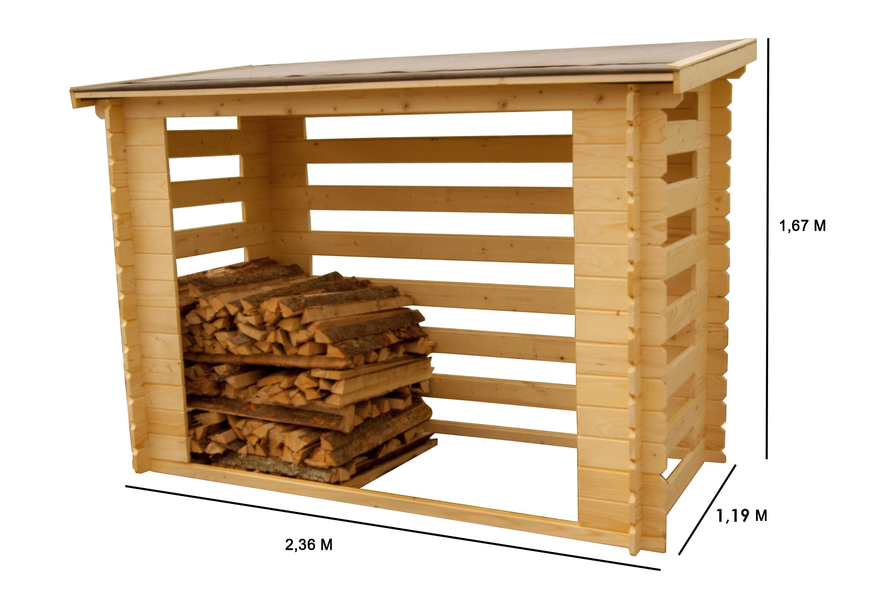 HABRITA Holzunterstand Brennholzlager FORESTA